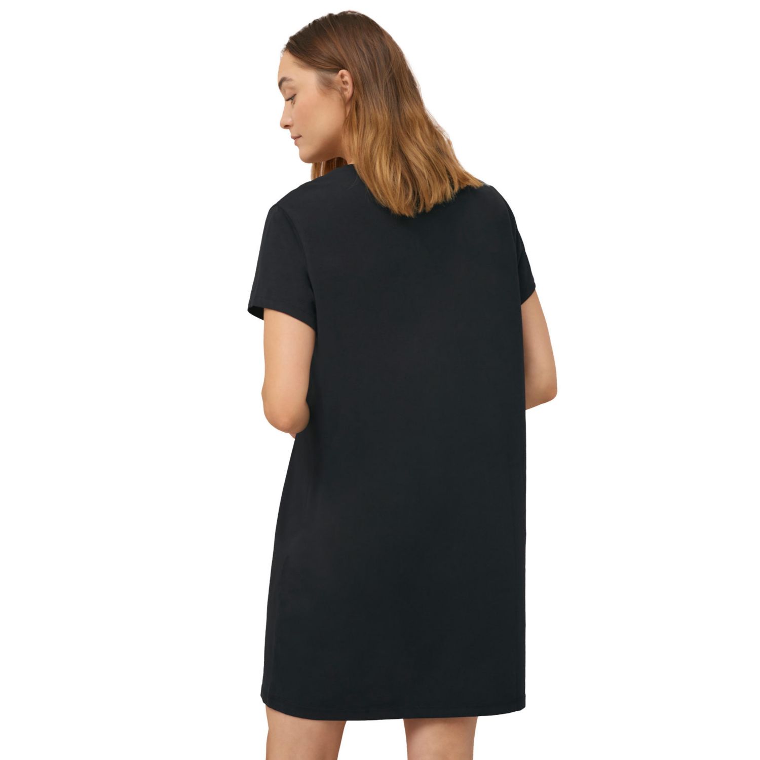 Women's Cotton Spanex Jersey V-Neck Short Sleeve Sleepshirt