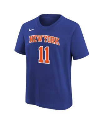 Big Boys and Girls Jalen Brunson Blue New York Knicks Icon Name Number T-Shirt