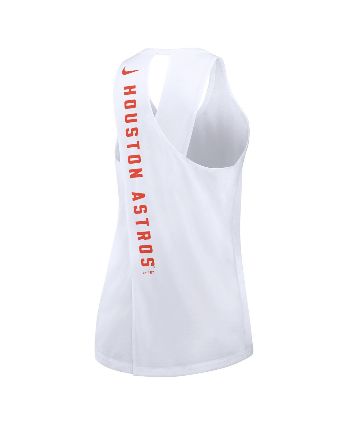 Nike White Houston Astros Crisscross Performance Tank Top In White