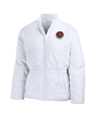 Women's White Tampa Bay Buccaneers Packaway Full-Zip Puffer Jacket