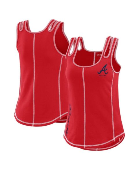 Женский топ WEAR by Erin Andrews Red St. Louis Cardinals Contrast Stitch