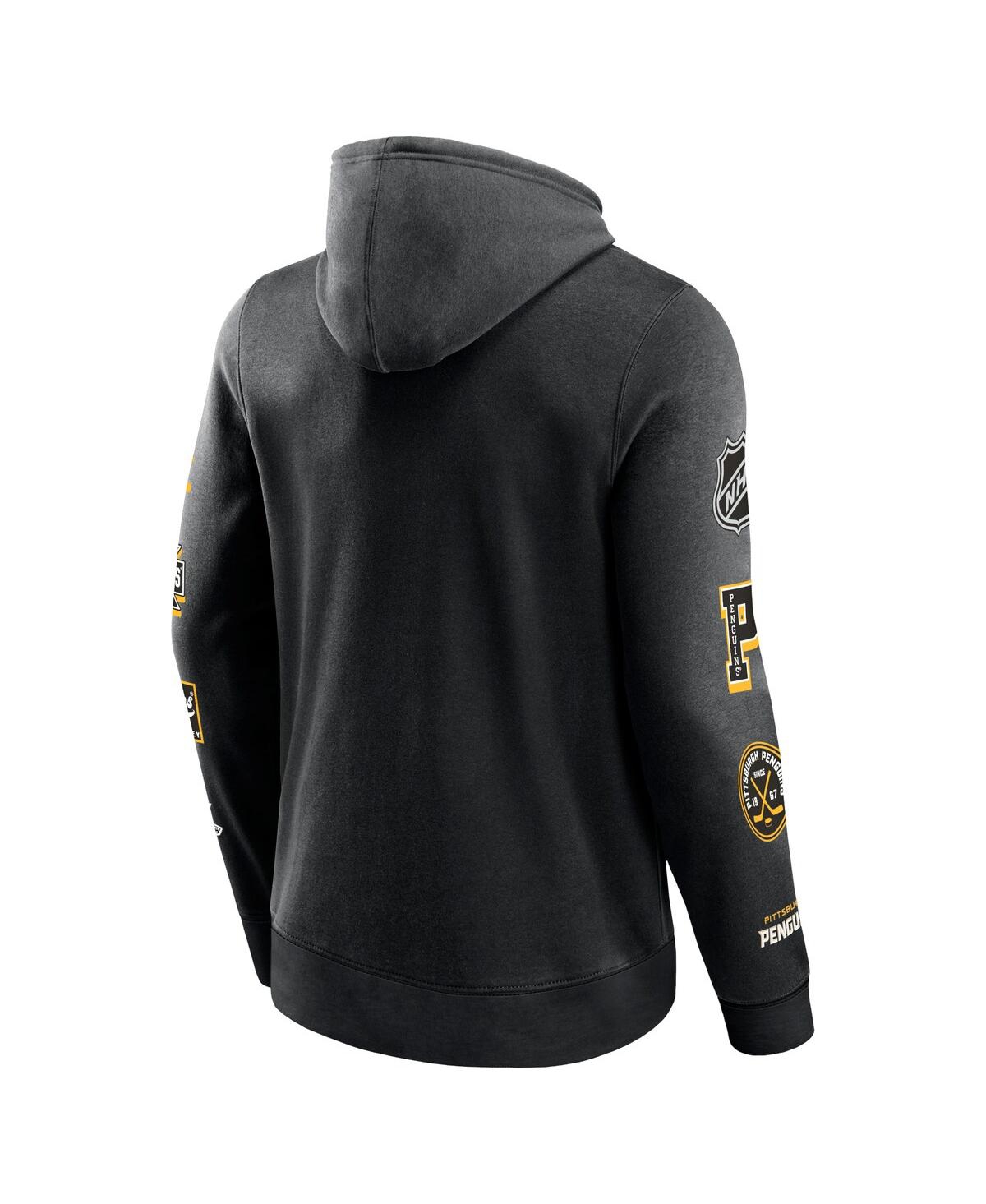Fanatics Men'sPittsburgh Penguins Wild Winner Fleece Pullover Hoodie - Black