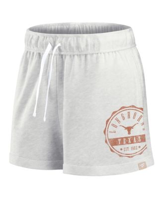 Women's Oatmeal Texas Longhorns Win Badge Shorts