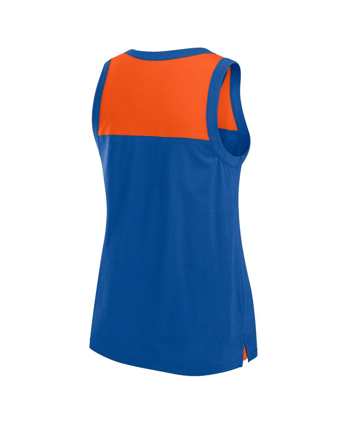 Fanatics Women's Royal Florida Gators Crosley Colorblock Tank Top In Royal,orange