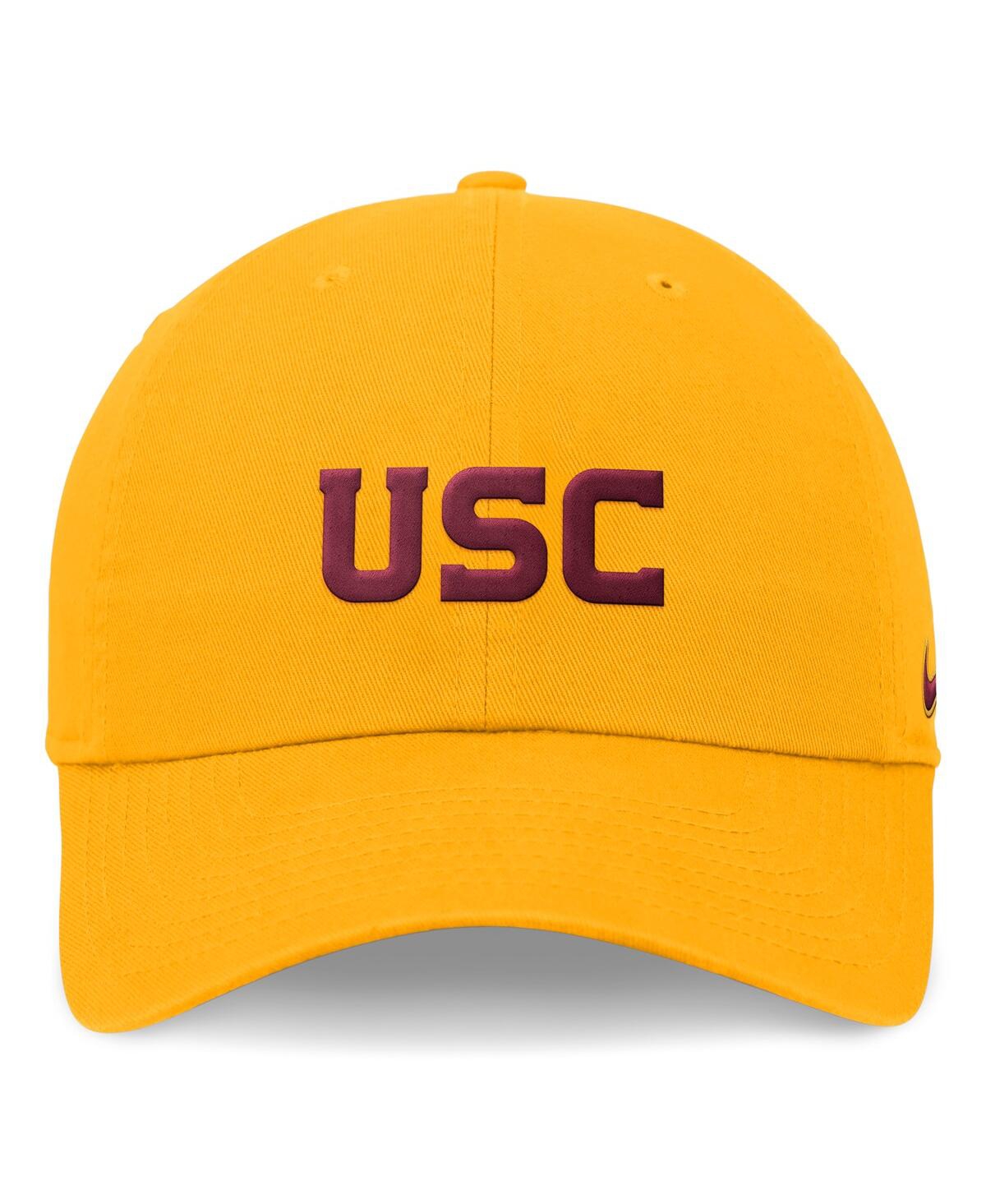 Nike Usc Trojans On-field Club  Unisex Dri-fit College Adjustable Hat In Gold
