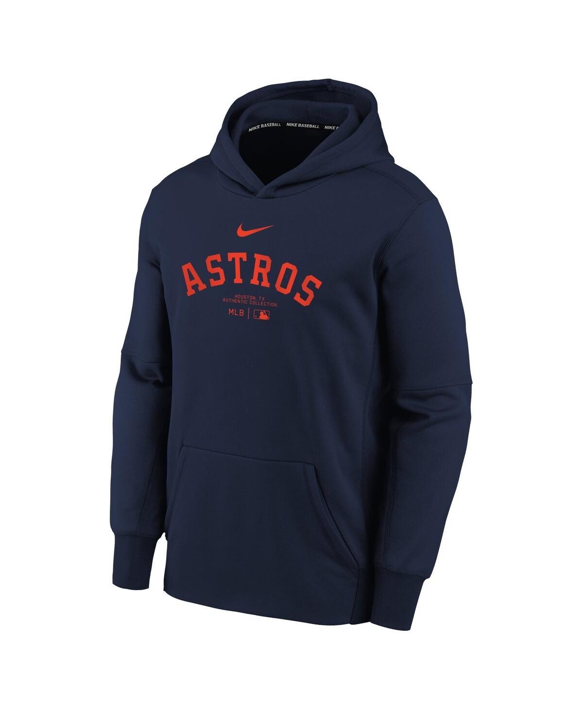 Nike Big Boys And Girls Navy Houston Astros Authentic Collection Performance Pullover Hoodie In Navy
