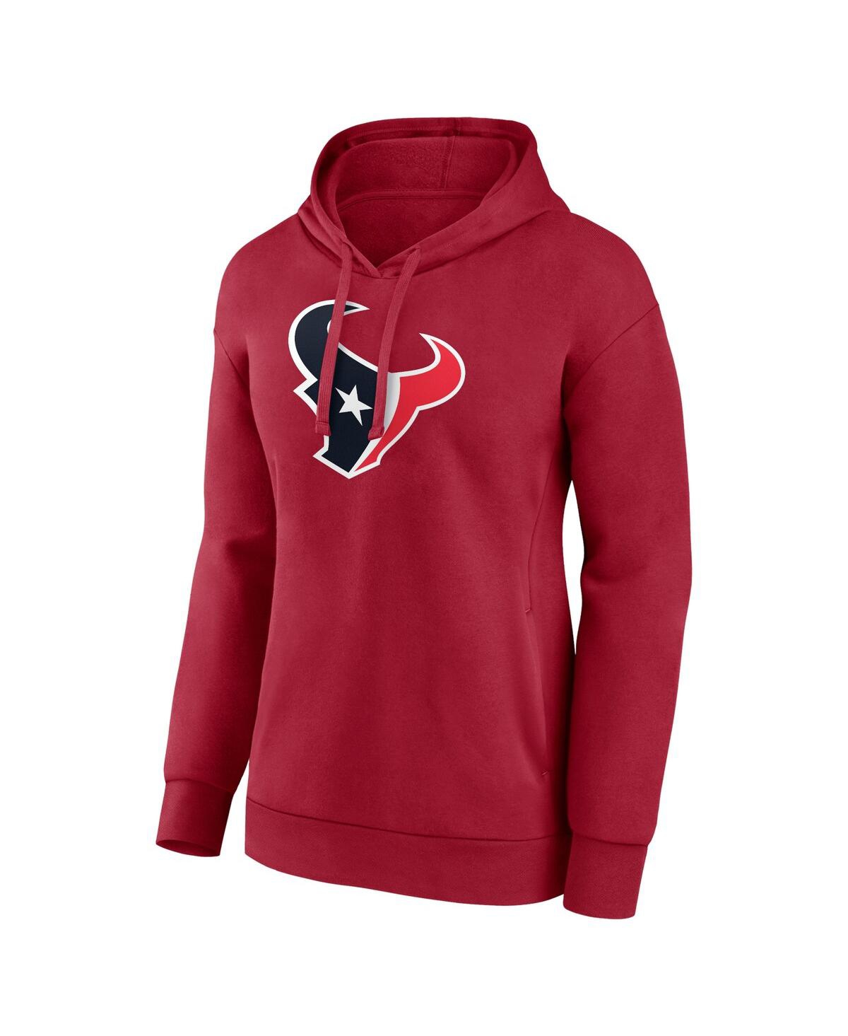 Fanatics Women's Red Houston Texans Primary Logo Pullover Hoodie In Red