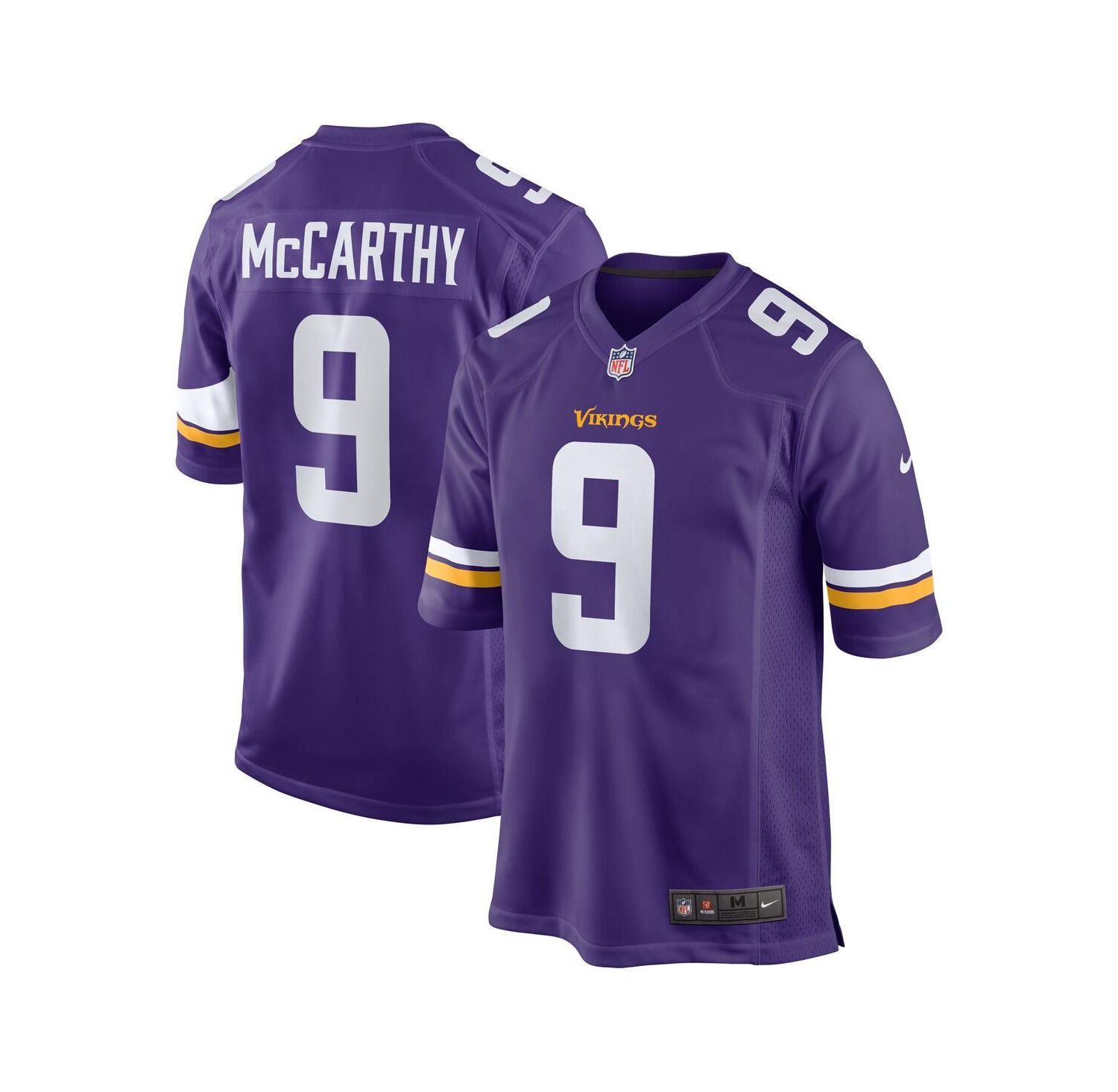 Men's J.J. McCarthy Purple Minnesota Vikings 2024 NFL Draft First Round Pick Player Game Jersey