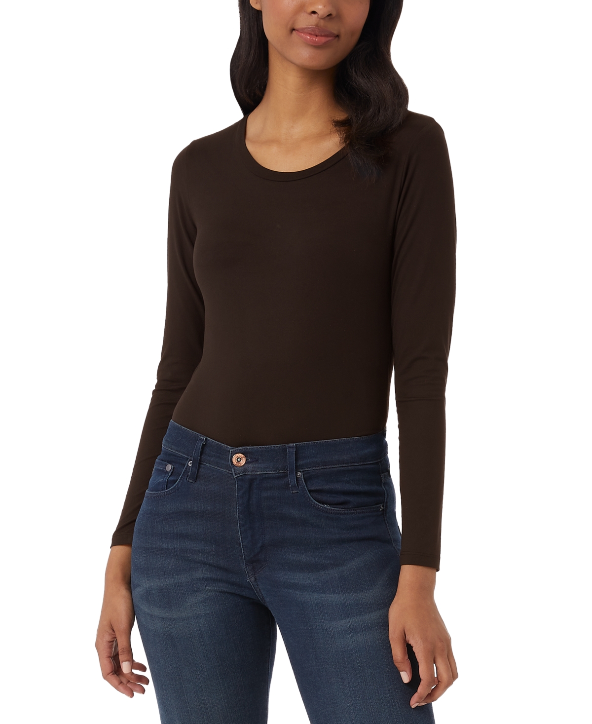 32 Degrees Women's Scoop-Neck Long-Sleeve Bodysuit