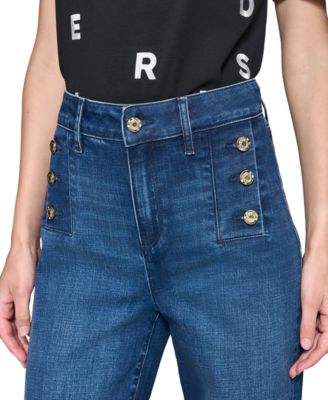 Petite Mid-Rise Wide-Leg Jeans, First&commat;Macy's