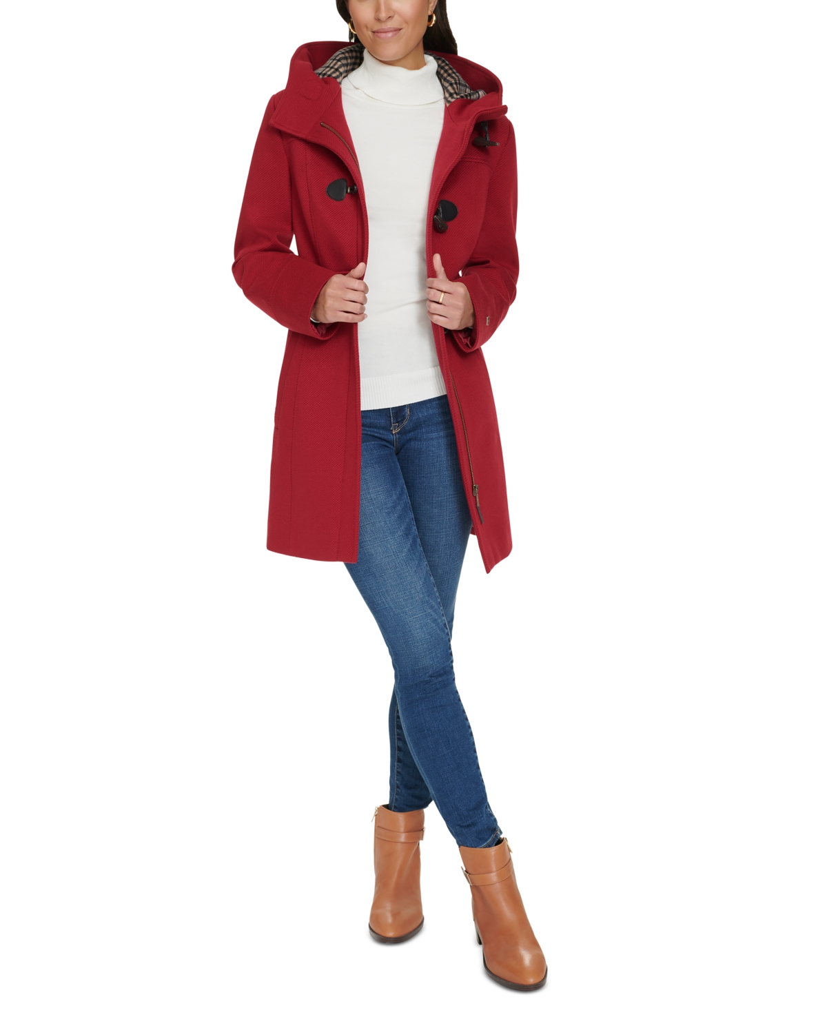 Tommy Hilfiger Women's Hooded Toggle Walker Coat, Created for Macy's