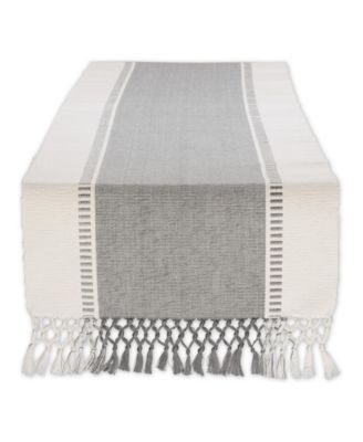 Dobby Stripe Ribbed Table Runner, 13"x72 "
