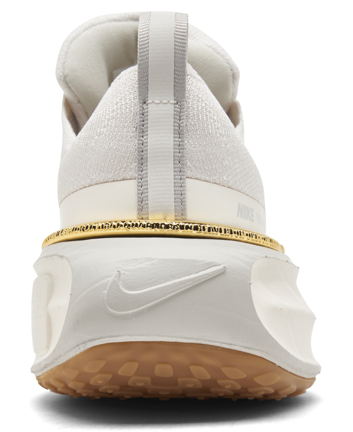 Nike Women's Air Zoom Invincible Run 3 Flyknit Running Sneakers From Finish Line In Bone,ivory