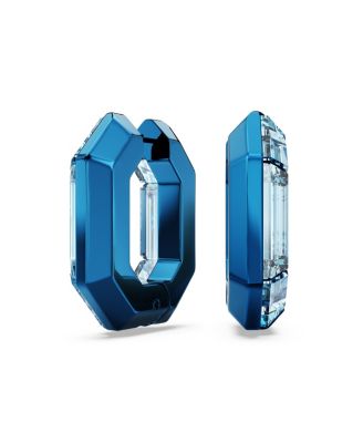 Octagon Shape, Small, Lucent Hoop Earrings