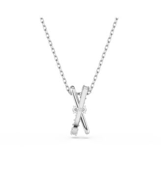 Hyperbola Pendant, Mixed Cuts, Twist, White Necklace