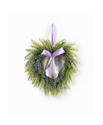 Lavender Twig Heart Wreath Set for Charming Home Decor (Set of 2)