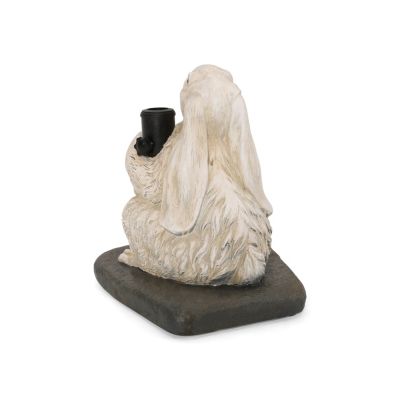 Streamdale Playful Rabbit Umbrella Base Heavy, Resin-Finished Concrete, Adaptable