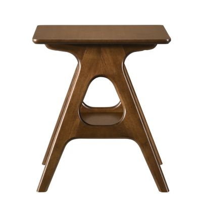 Streamdale Mid-Century Modern Wood End Table with Shelf