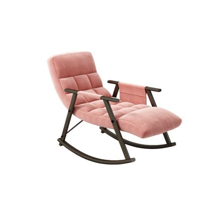 Adjustable Space-Saving Rocking Chair with Iron Frame