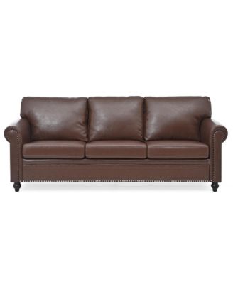 Modern Sofa with Pocket Springs and Elegant Silver Bubble Nails
