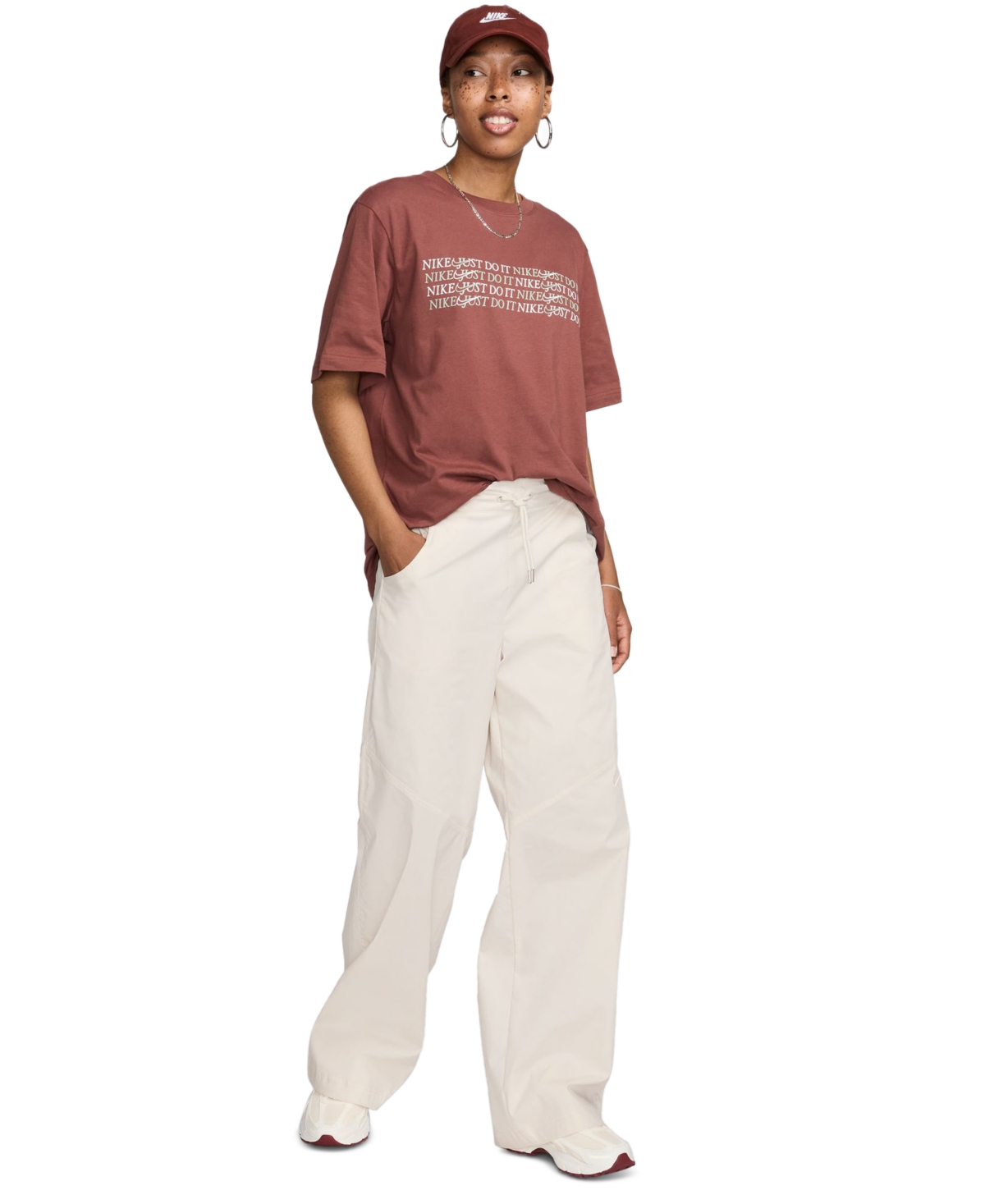 Nike Women's Sportswear Cotton Logo Crewneck T-Shirt -jade Horizon