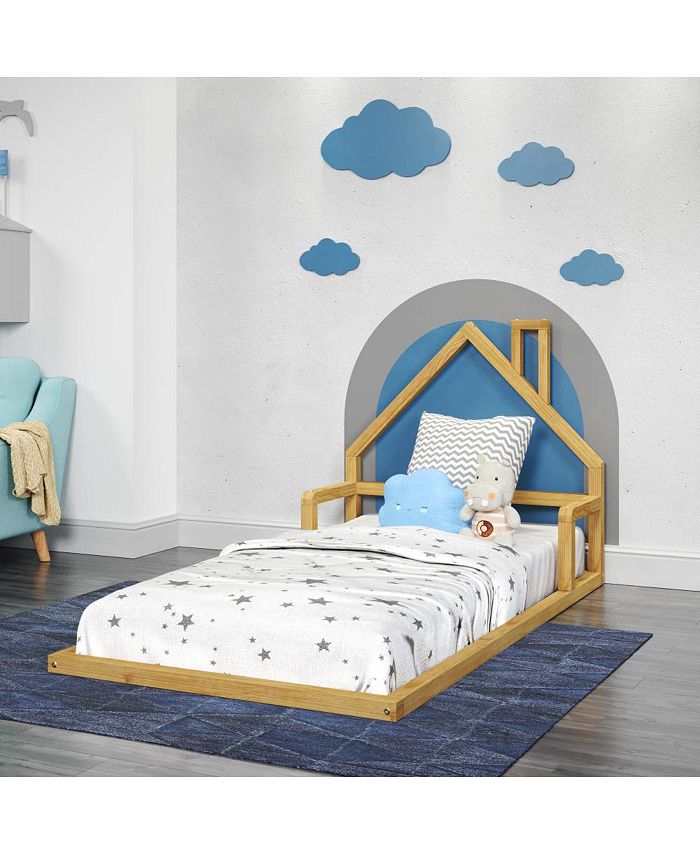 P'Kolino Casita House Twin Floor Bed - Tan/Beige - ONE SIZE