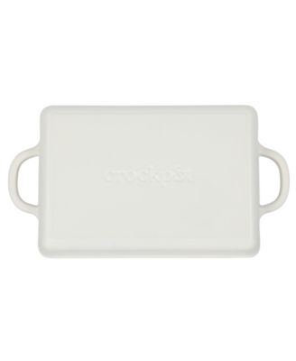 Crock-Pot Enamel Cast Iron Lasagna Pan - Matte Linen White
