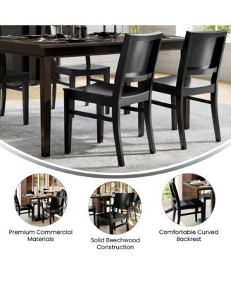 Spencer Set Of 2 Dining Chairs With Curved Backrests And Solid Wood Constructions