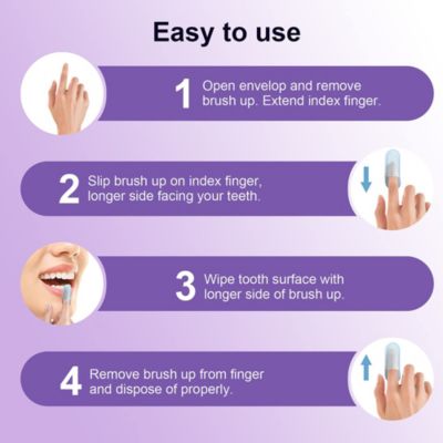 100pcs Teeth Wipes Disposal Finger Brush Deep Cleaning Teeth Wipes Oral Brush Up Tooth Wipes  for Teeth Cleaning, Mint Flavor