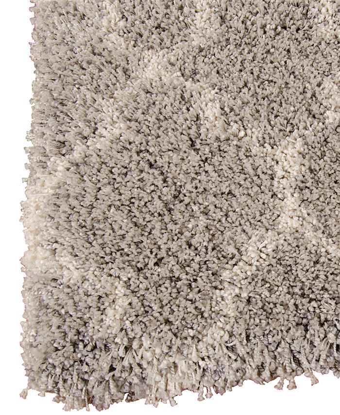 Mink Plush Shag Lattice Ash 5'3" x 7'5" Area Rug Macy's