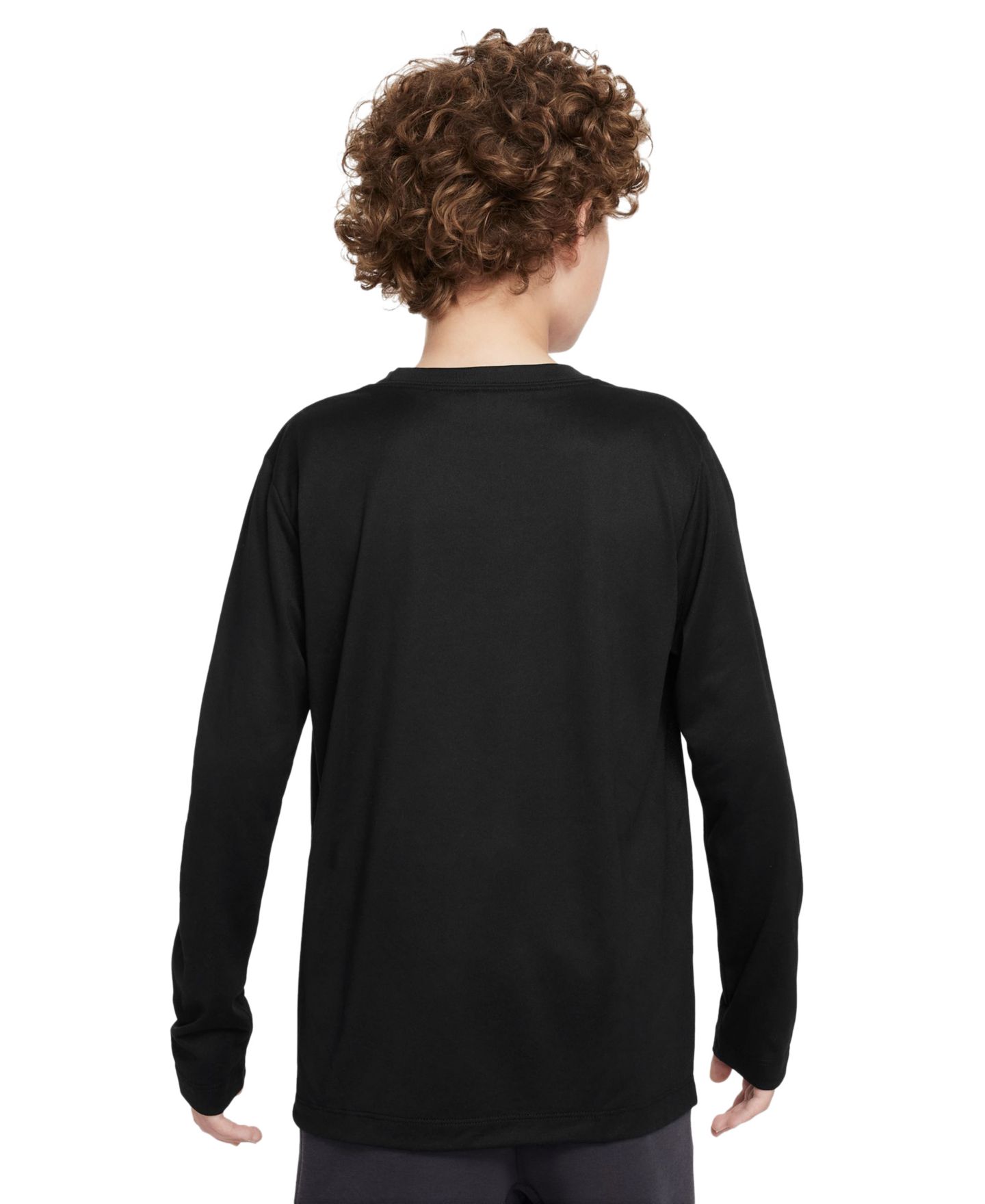Детская футболка Nike Legend Dri-FIT Long-Sleeve T-Shirt, цвет: Чёрный — фото 3