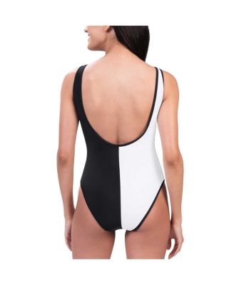 Women's Black/White Jacksonville Jaguars Last Stand One-Piece Swimsuit