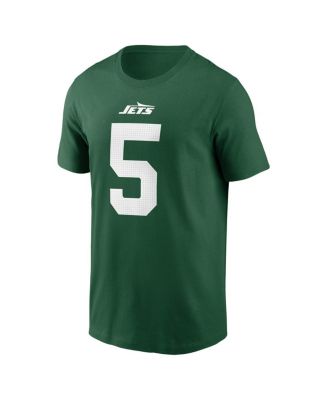 Men's Garrett Wilson Green New York Jets Name Number T-Shirt