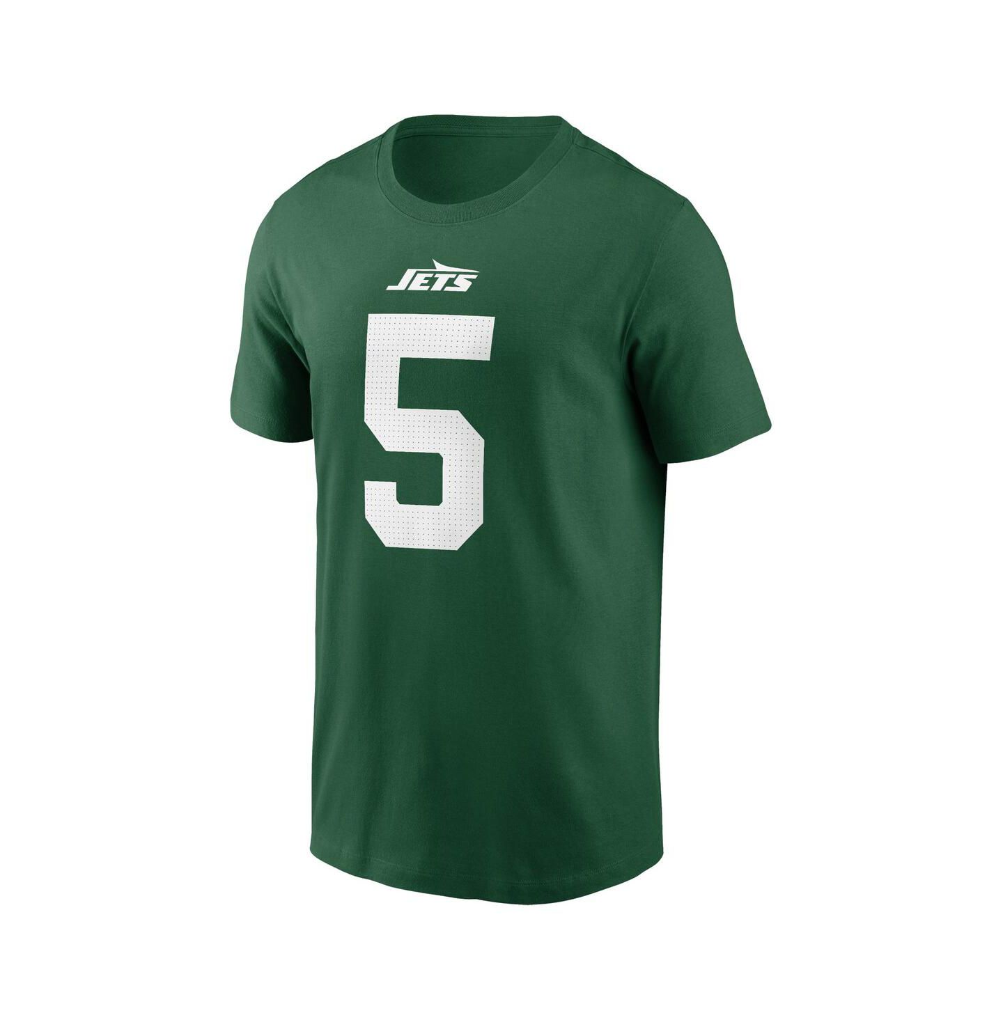 Мужская футболка Nike Garrett Wilson Green New York Jets Name & Number — фото 3