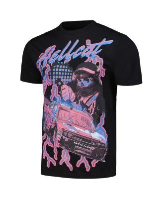 Men's and Women's Black Dodge Racing Graphic Box T-Shirt