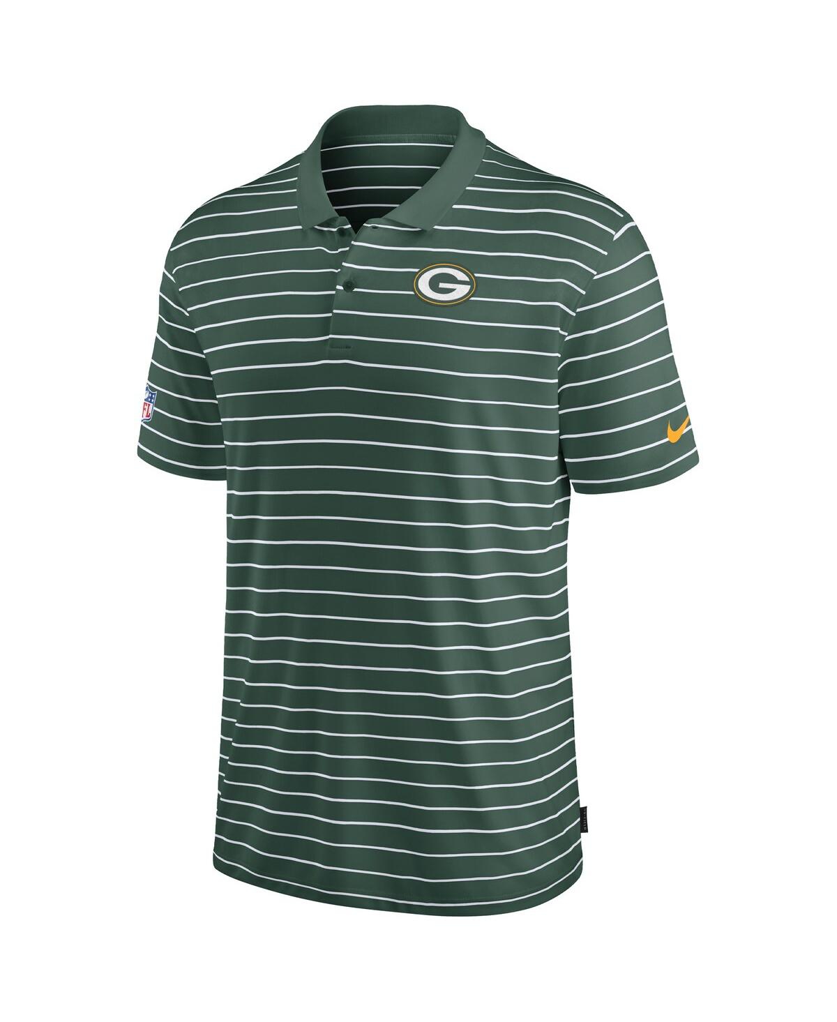 Nike Men'sGreen Bay Packers Sideline Lock Up Victory Performance Polo - Green, White