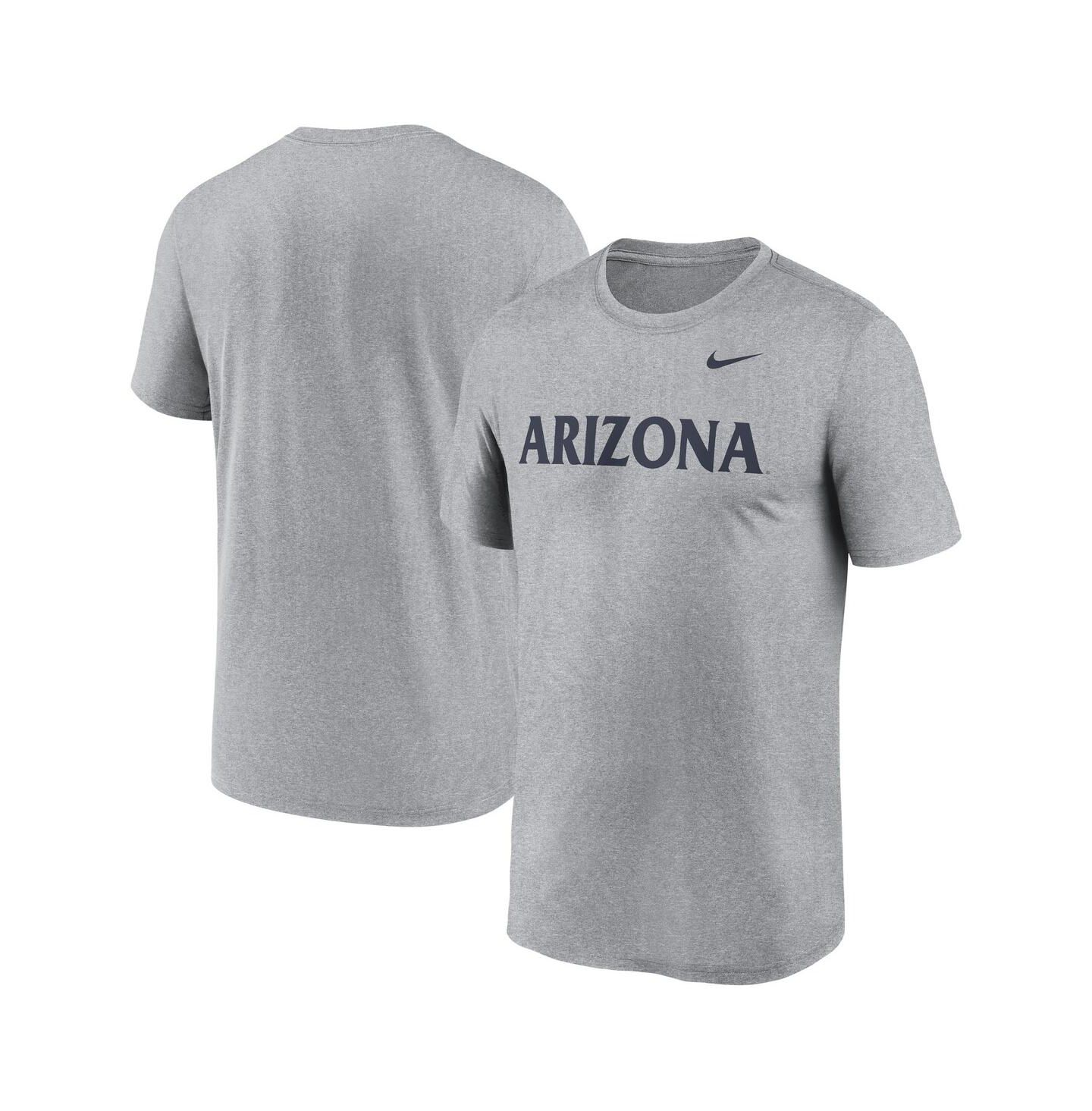 Мужская футболка Nike Heather Gray Arizona Wildcats Primetime Legend Wordmark — фото 1
