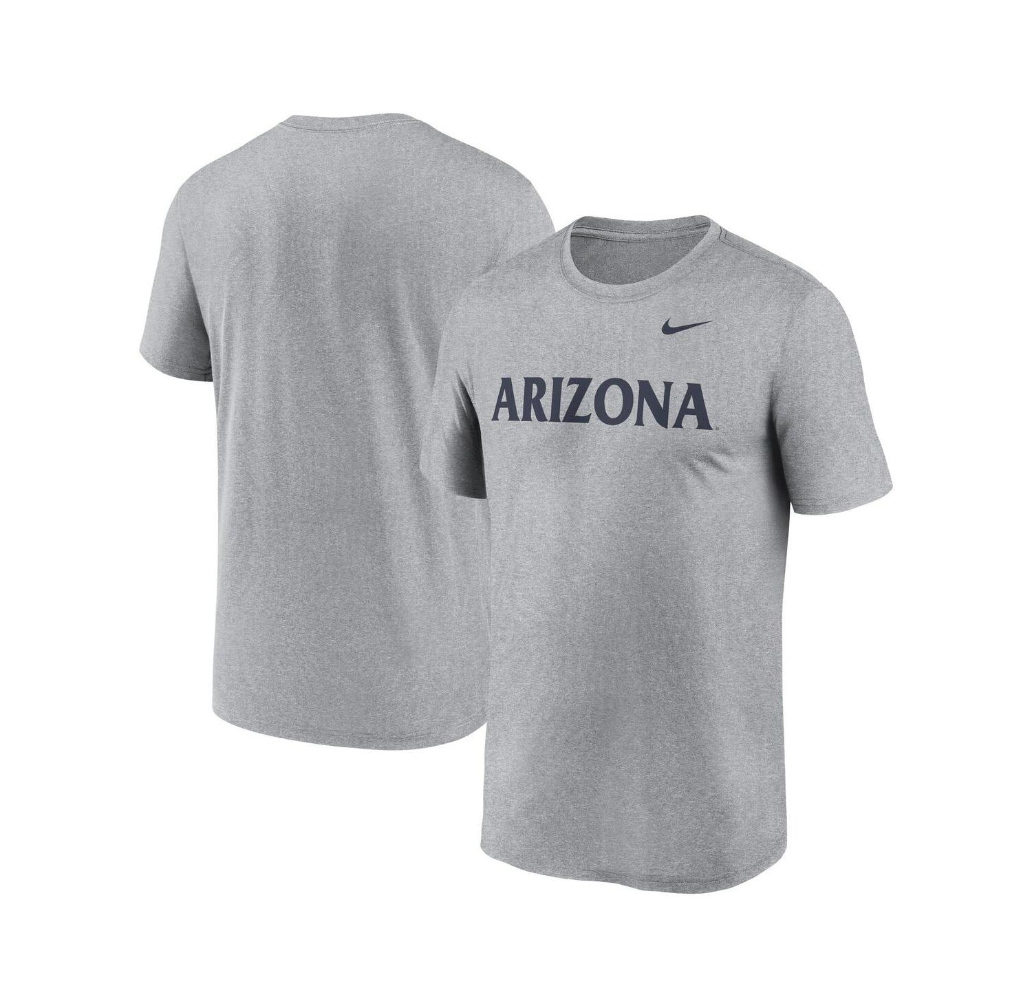 Men's Heather Gray Arizona Wildcats Primetime Legend Wordmark T-Shirt