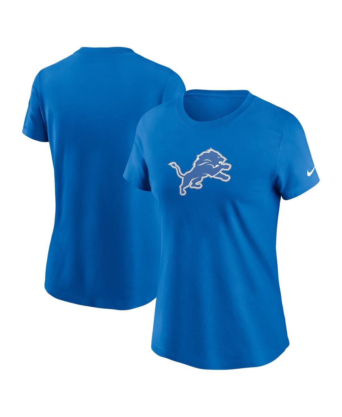 Nike Women's Blue Detroit Lions Primary Logo T-shirt In Blue
