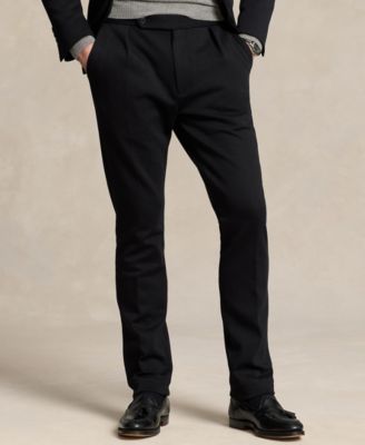 Men's Pleated Double-Knit Suit Trousers