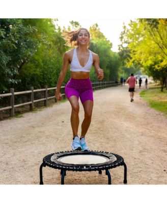 350 PRO Indoor Lightweight 39" Round Fitness Trampoline with 4 Videos