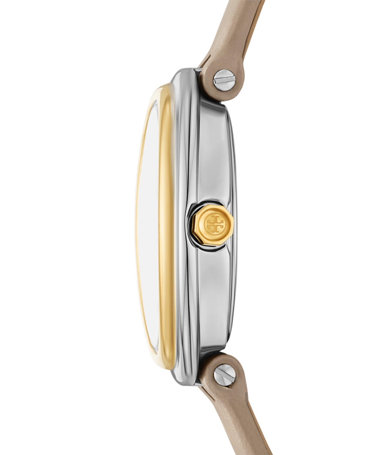 Tory Burch Women's The Oval Gray Leather Strap Watch 22mm In No Color