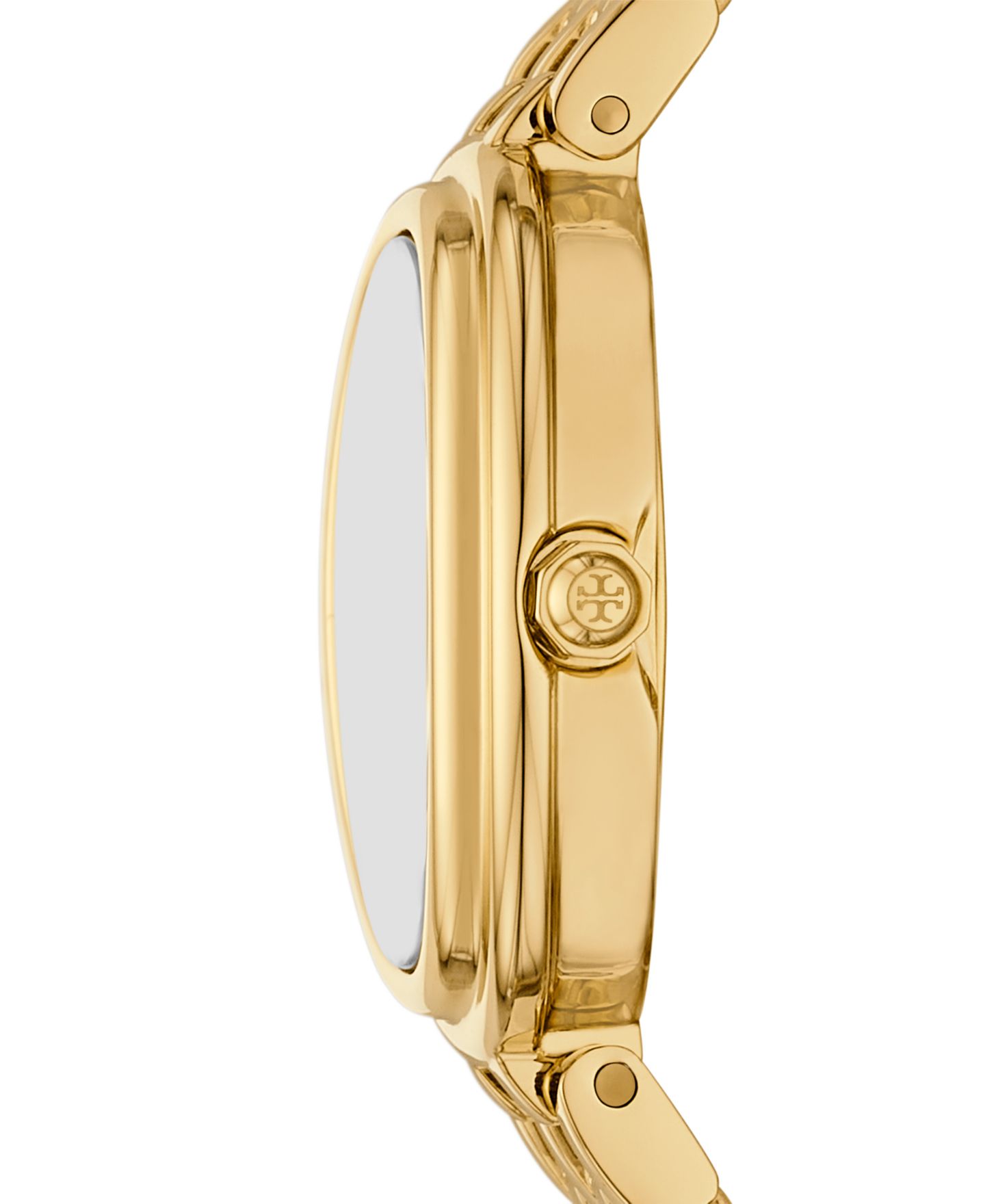 Женские часы Tory Burch The Oval Gold-Tone Stainless Steel Bracelet Watch 22mm — фото 2