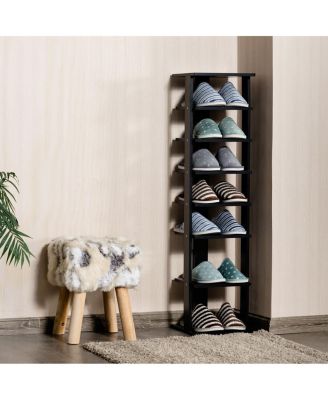 Wooden Shoes Storage Stand 7 Tiers Shoe Rack Organizer Multi-shoe Rack Shoebox