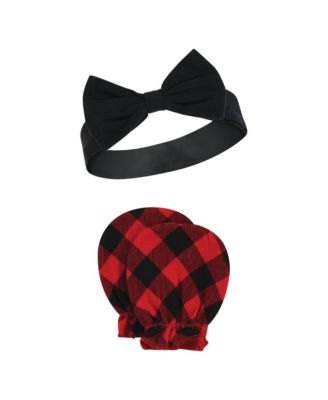 Baby Girls Hudson Cotton Headband and Scratch Mitten Set