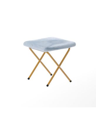 Janey Folding Double Saucer Chair With 2 Ottomans And Steel Frame For Dorm Or Bedroom