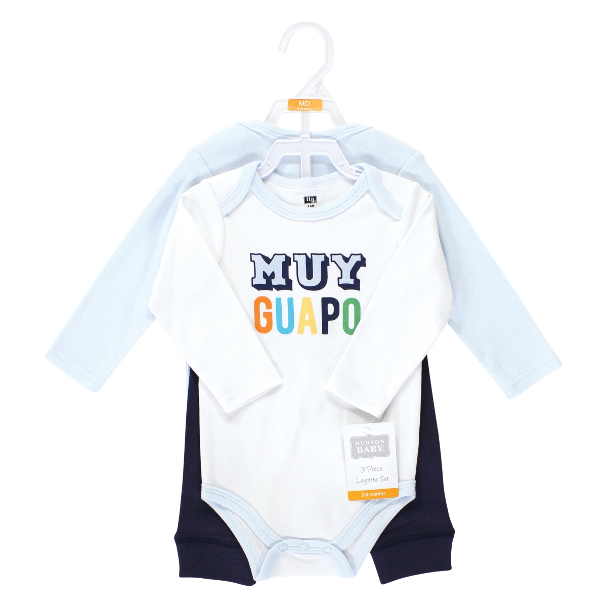 Hudson Baby Baby Boys Cotton Bodysuit and Pant Set,- Hola ladies long sleeve