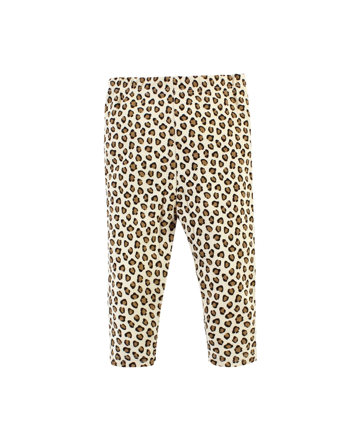 Hudson Baby Baby Girls Cotton Bodysuit and Pant Set,- Leopard hearts long sleeve