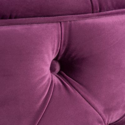 Ottoman Velvet Modern Glam Button Tufted