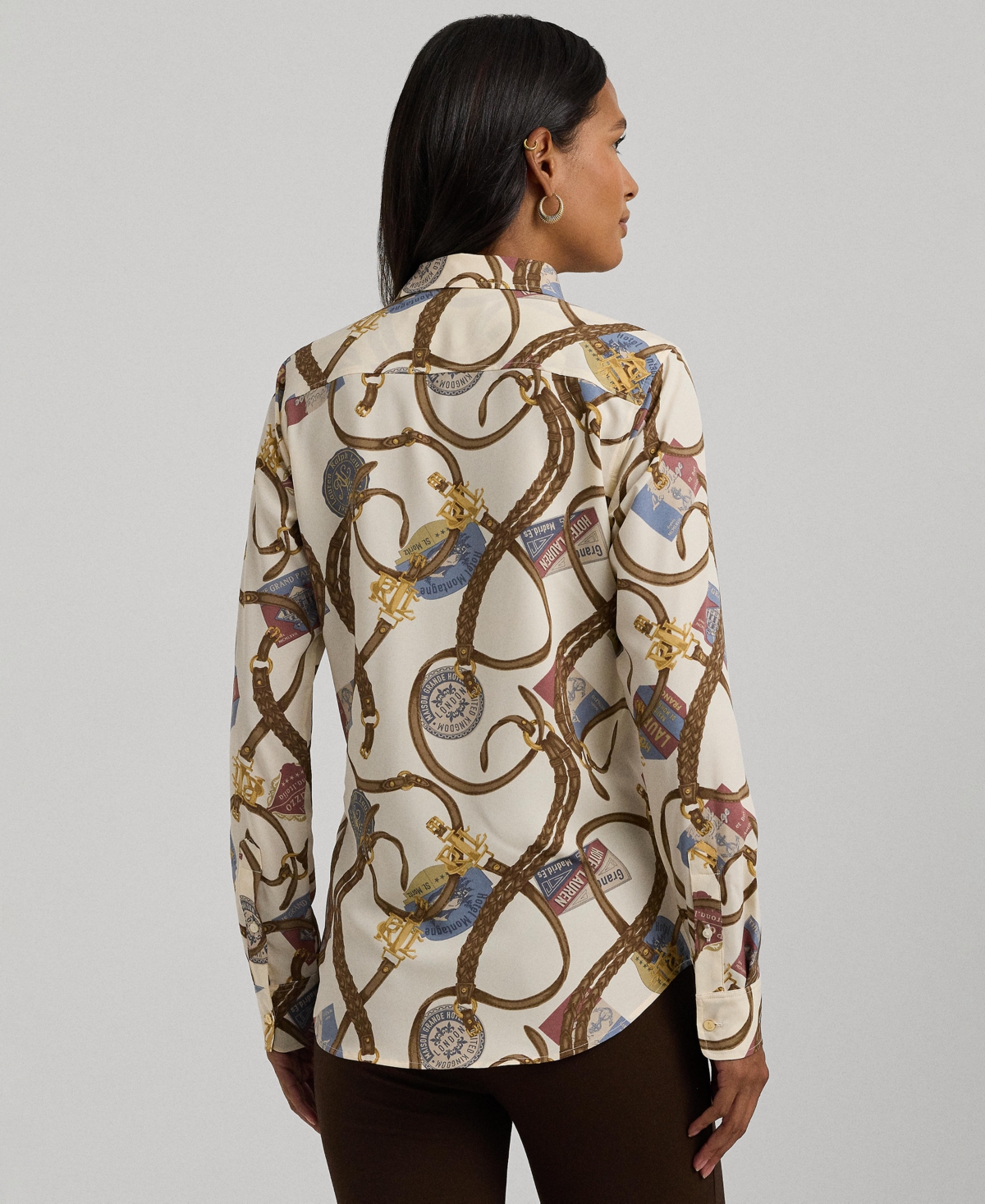 Lauren Ralph Lauren Women's Petite Printed Shirt